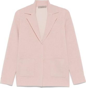 D.exterior Blush Pink Gebreide Blazer - Dames - Blazers - Roze - XL - Wol - Jassen