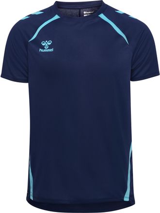 Hummel Trainingsshirt HUMMEL HMLLEAD 2.0 JERSEY S/S, Damen, Gr. XXL, marine, blau fish, Obermaterial: 100% Polyester, Shirts Trainingsshirt, regul&auml;re Passfor