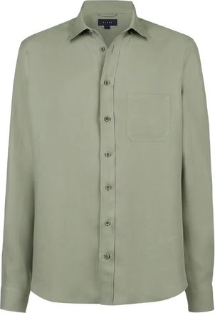 Sease button-down linen shirt - men - Hemp - S - Green