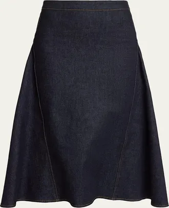 Jacquemus Denim Midi Skirt