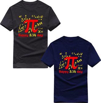 Generic Happy 3.14 Pi Day T-Shirt, Math Pi Day T-Shirt, Adult Plus Kids Gift Tee Top (Black, 2XL)
