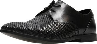 Clarks Mens Bampton Weave Derbys, Black Leather, 8.5 UK
