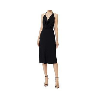 Elisabetta Franchi Midi Jacquard Jurk - Dames - Feestkleedjes - Zwart - S - Kleedjes