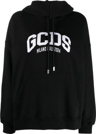GCDS Zwarte Loose Hoodie voor Mannen - Heren - Hoodies - Zwart - L - Hoodies & sweatvesten