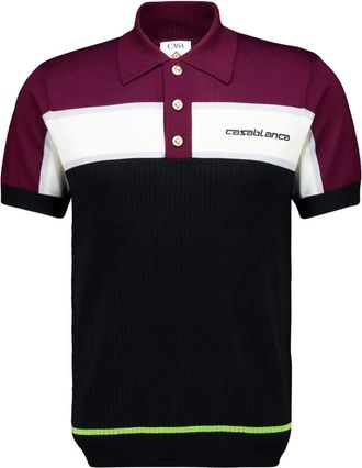 Casablanca Polo in lana merino - Nero