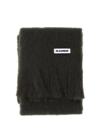 Jil Sander Mens Scarfs Green Mohair