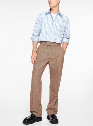 Dr&ocirc;le de Monsieur Mens Prince of Wales pleated pant
