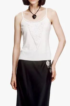 Anna Sui Deco Tees Camisole in White at Nordstrom, Size Medium