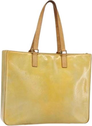 Louis Vuitton Pre-owned Leren Tote Bag - Dames - Vintage Shopper - Geel - ONE Size - Leer - Vintage
