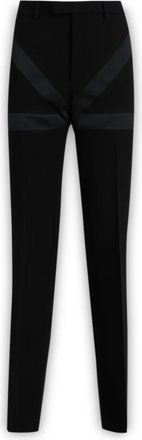 Ferragamo Slim-fit broek - Heren - Slim Fit Broeken - Zwart - M - Wol - Broeken