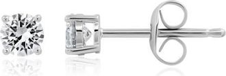 Crislu Brilliant Cut Cubic Zirconia Stud Earrings in Pure Platinum/Clear Stone at Nordstrom
