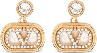 Valentino Garavani V-logo Embellished Earrings
