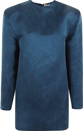 Saint Laurent Vestido Saint Laurent De Seda Sat&eacute;n