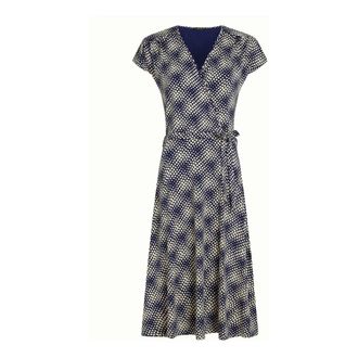 King Louie Abigail Dress Heaven - Dames - Wikkelkleedje - Veelkleurig - S - Leer - Kleedjes