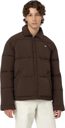 Dickies Eisenhower Puffer Jacket - Heren - Winterjassen - Bruin - S - Leer - Jassen