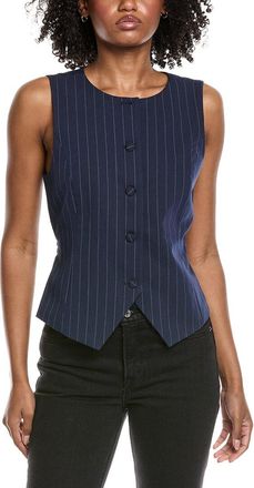 Shelli Segal Laundry By Shelli Segal Pinstripe Button Front Vest