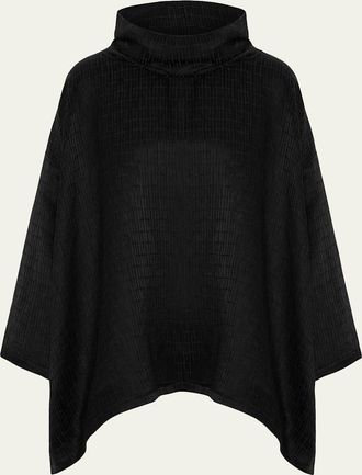 Eskandar Silk-Blend Wide A-Line Monks Top