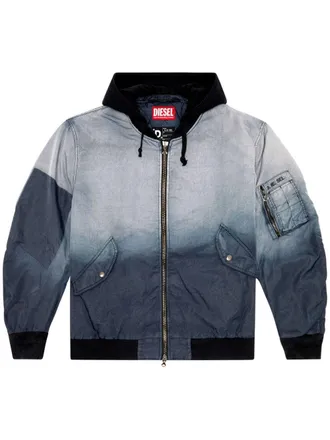 Diesel Bomber J-Common con cappuccio - Blu