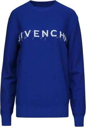 Givenchy Hoodies & sweatvesten, Dames, Blauw, XS, Katoen, 4G Katoenen Trui