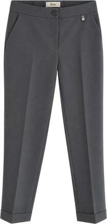 Herno Broeken, Dames, Grijs, M, Tapered Broeken