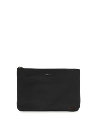 Kiton Nylon Pouch Clutch - Black