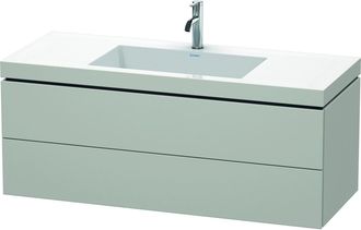 Duravit Mueble De Ba&ntilde;o L-cube Wt Vero Air 500x1200x480mm 1 Orificio Para Grifer&iacute;a En Hormig&oacute;n