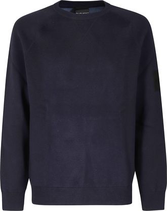 Outhere Navy Blue Woodveil Raglan Sleeves Wool-Cotton Sweater