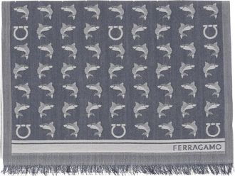 Ferragamo Woln Sjaal met Patroon - Heren - Wintersjaals - Veelkleurig - ONE Size - Wol - Accessoires
