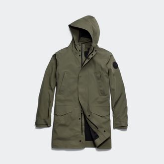Canada Goose Barclay Rain Jacket Black Disc (Men, Smokey Sage, XXL)