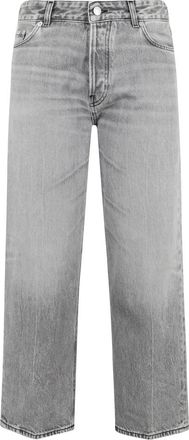 Haikure Grijze Wijde Cropped Jeans - Dames - Regular Fit Jeans - Grijs - W25 - Katoen - Jeans