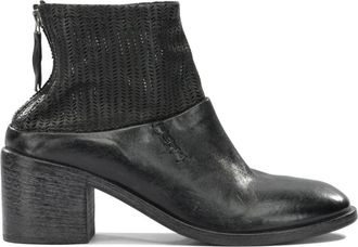 Moma Moma, Schoenen, Dames, Zwart, 38 EU, Leer, Agnes Blokhak Enkellaars