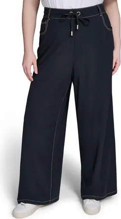 Karl Lagerfeld Drawstring Pants in Midnight at Nordstrom, Size 2X