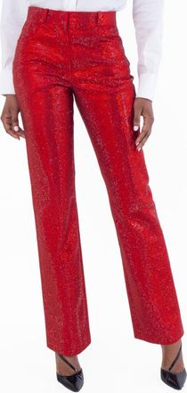 Ferragamo Crystal Embellished Trousers, Brand Size 40 ( US Size 6 )