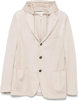 Eleventy Blazer met enkele rij knopen - Beige