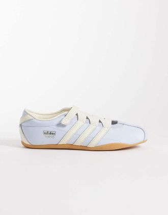 adidas Originals Tokyo - Scarpe Mary Jane blu chiaro e bianche