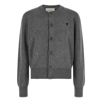 Ami (WMNS) AMI Cardigan Grey FKC361-001-A336