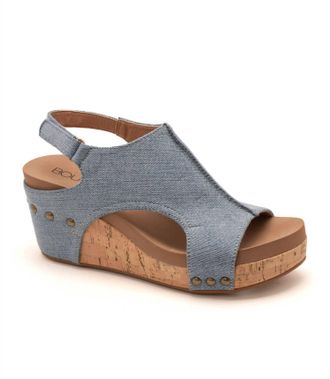 Corkys Footwear Womens Bonny Sandals In Light Blue Denim
