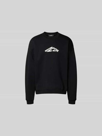 Dsquared2 Sweatshirt mit gerippten Abschl&uuml;ssen in Black, Gr&ouml;&szlig;e XXL