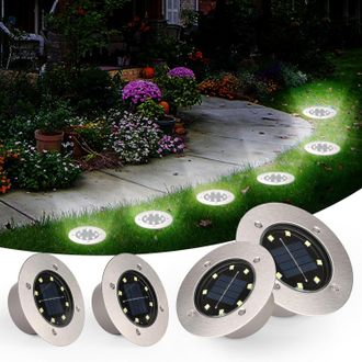 OEM Juego De 12 Luces Led Solares Para Exteriores, Jard&iacute;n Y Paisajismo, Luz Blanca Fr&iacute;a, Para Caminos Y C&eacute;sped - Otros