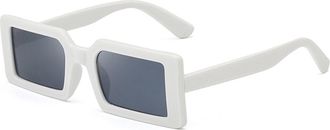 Generic Small Frame Outdoor Men Sunglasses Vacation Women Commuter Driving Sun Glasses(White)
