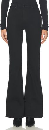 Pistola Denim Kinsley Mid Rise Ultra Flare Jeans In Noir