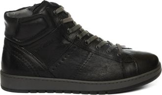 Nero Giardini Osaka Mid-cut Sneaker - Heren - Sneakers - Zwart - 45 EU - Leer - Schoenen