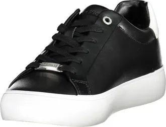Calvin Klein Leather and Nylon Sneaker - Black