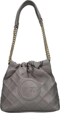 V&deg; 73 Leren en imitatie leren tas - Dames - Schoudertassen - Grijs - ONE Size - Leer - Tassen