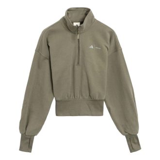 adidas (WMNS) adidas x Moon Boot LEGGRN Crop Half Zip Sweatshirt Green JM1101