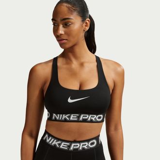 Nike Womens Nike Pro Light-Support Non-Padded Sports Bra in Black | IF0214-010