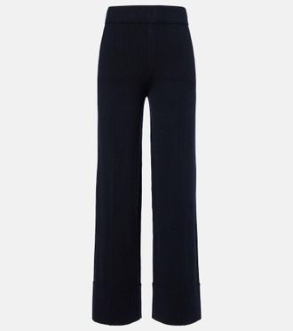 Jardin Des Orangers Pantalones anchos en mezcla de lana y cachemir