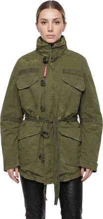 Dsquared2 Green Mock Collar Jacket