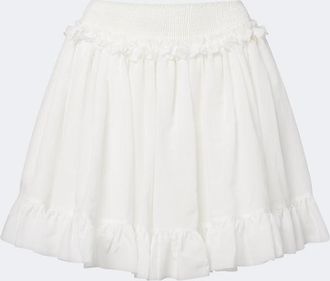 Balmain Ruffled poplin miniskirt