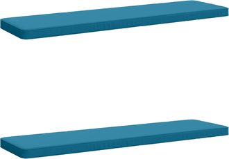 vidaXL Cojines Para Banco De 2 Piezas Vught 2 Uds. 100% Poli&eacute;ster Vidaxl